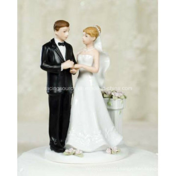 Rose Garden Couple Figurine Wedding Cake Topper for Cake Decoration